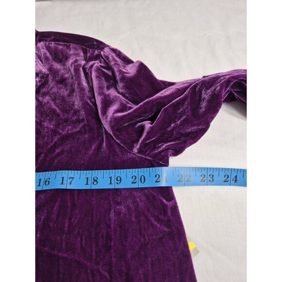 John Mark Women's Shirt Top Size M Long Sleeve Relaxed Fit Velvet Purple (16) - Picture 10 of 12